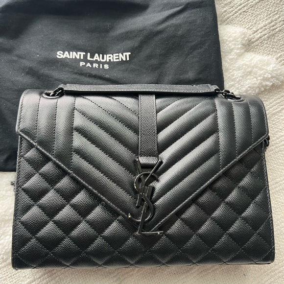 YSL Yves Saint Laurent Envelope medium quilted leather bag - Picture 3 of 7